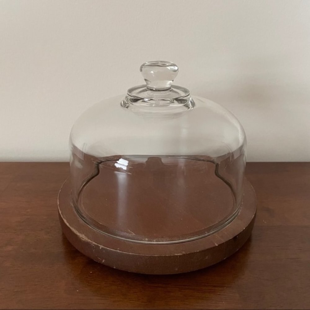 Vintage Goodwood Cheese Tray Dome Wood Appetizers